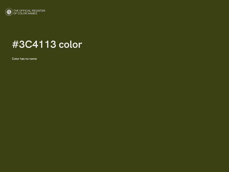 #3C4113 color image