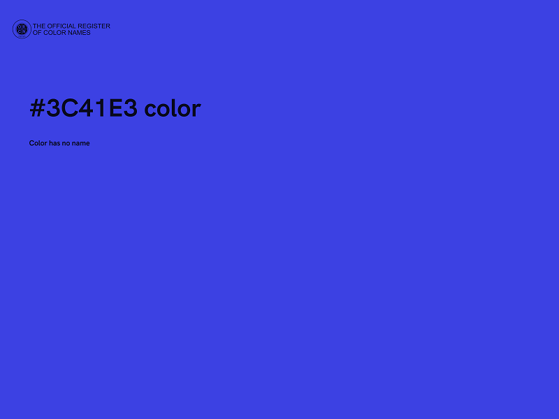 #3C41E3 color image