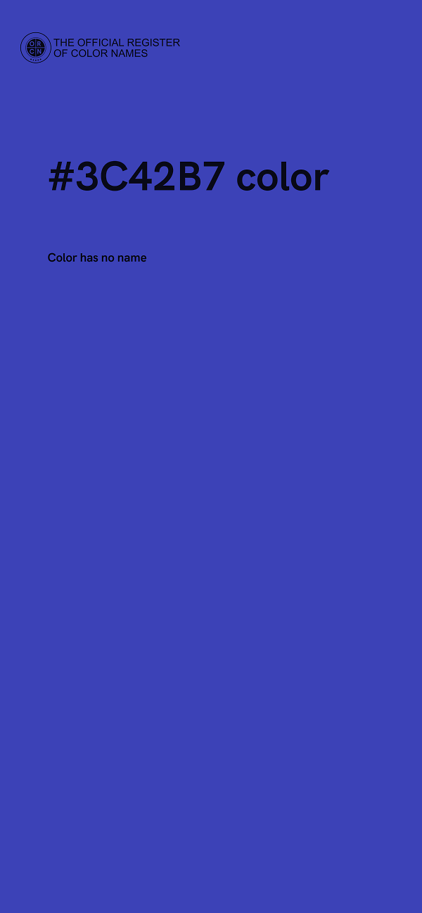 #3C42B7 color image