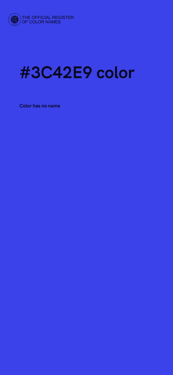 #3C42E9 color image