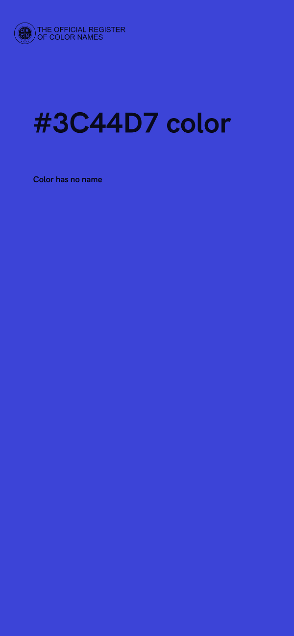 #3C44D7 color image