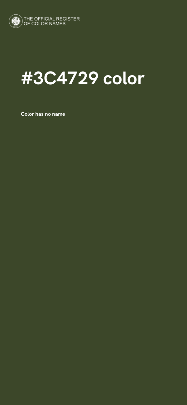 #3C4729 color image