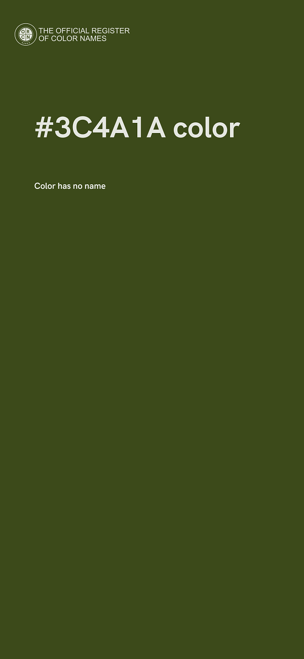 #3C4A1A color image