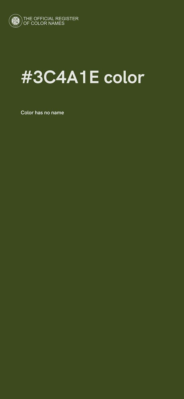 #3C4A1E color image