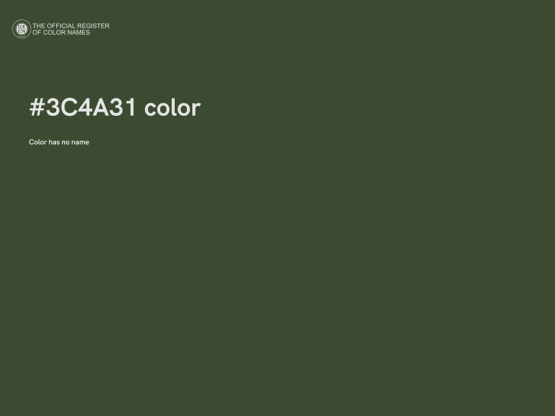 #3C4A31 color image