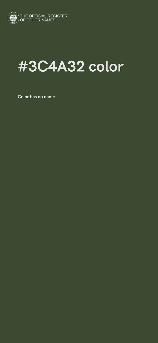 #3C4A32 color image