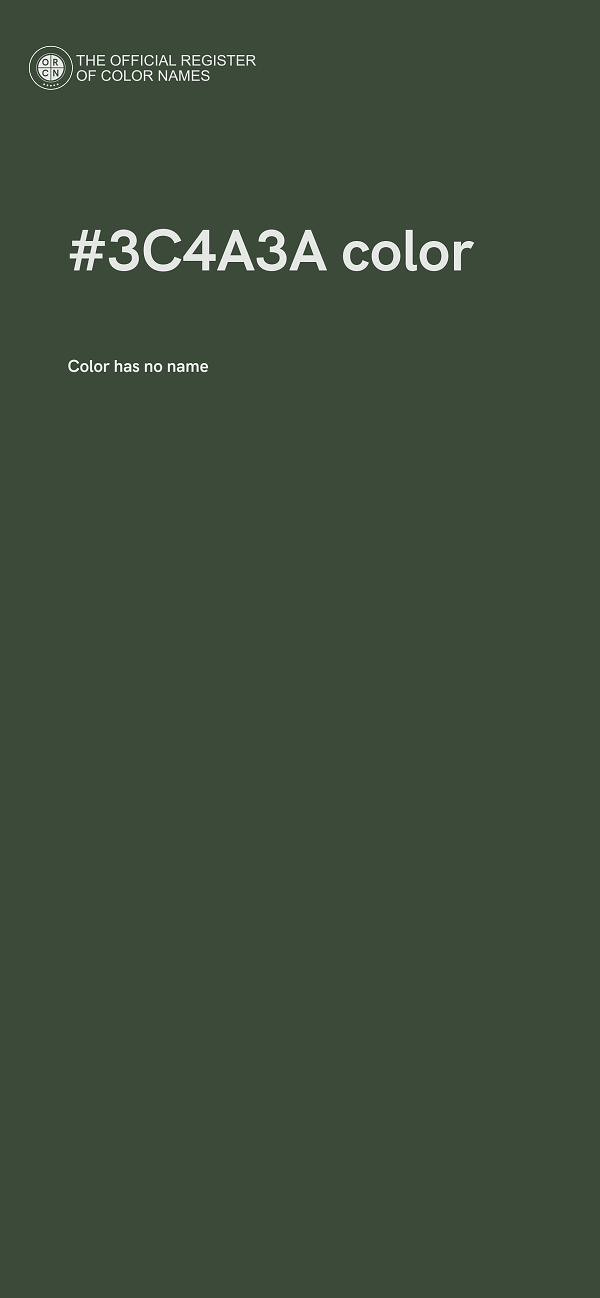 #3C4A3A color image