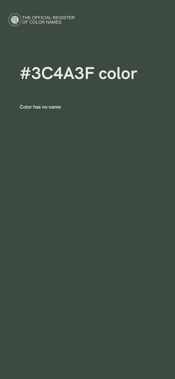 #3C4A3F color image