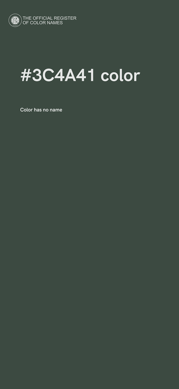 #3C4A41 color image