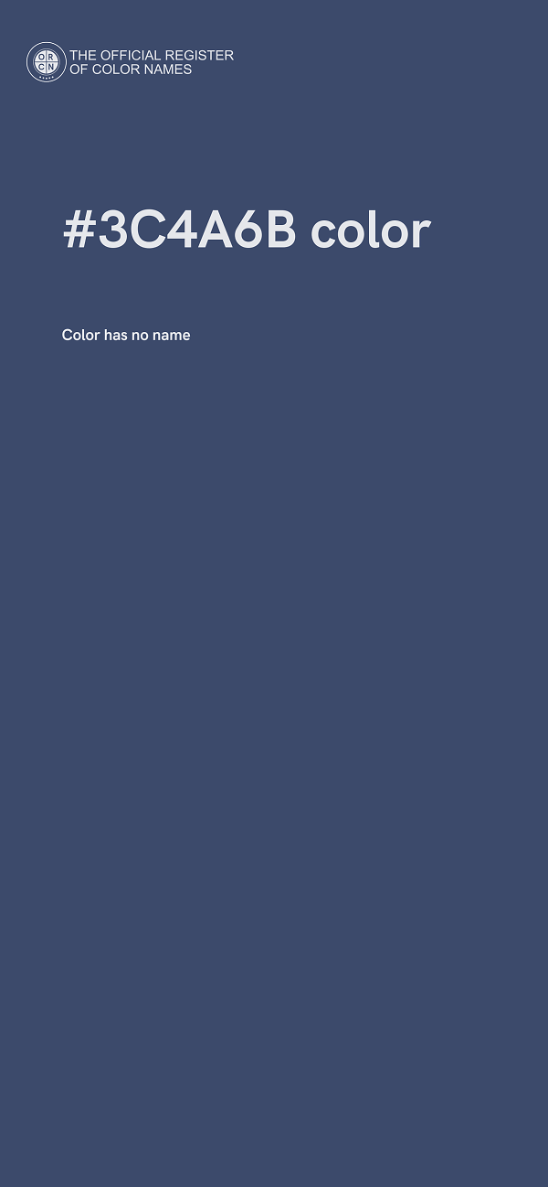 #3C4A6B color image