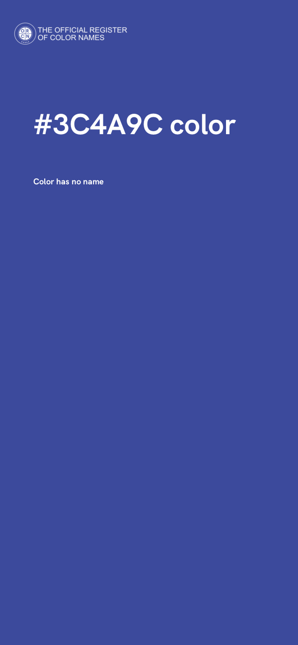 #3C4A9C color image