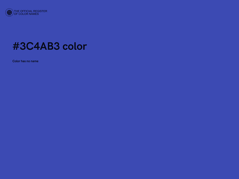 #3C4AB3 color image