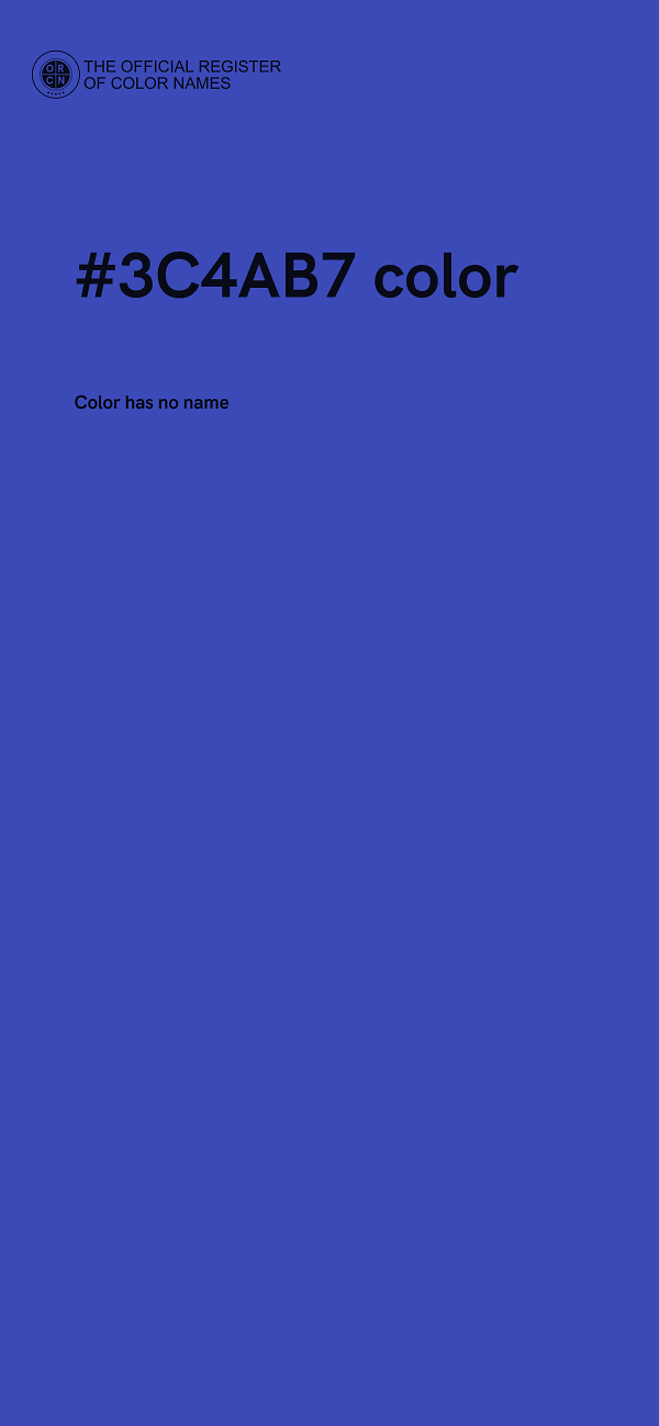 #3C4AB7 color image