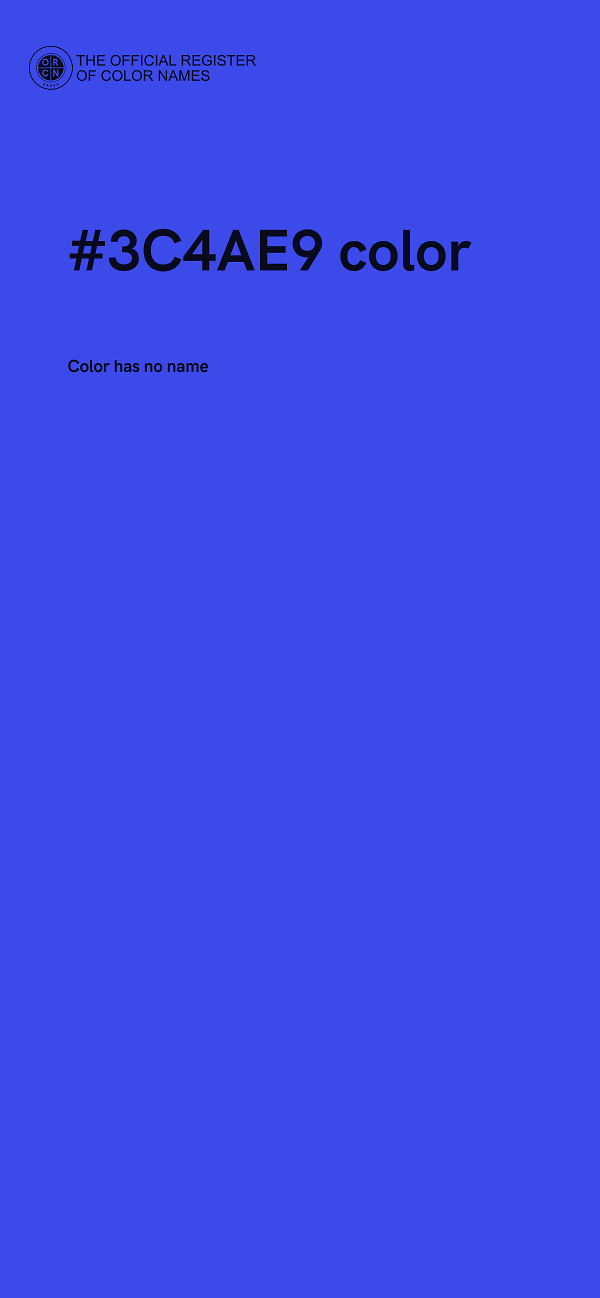 #3C4AE9 color image