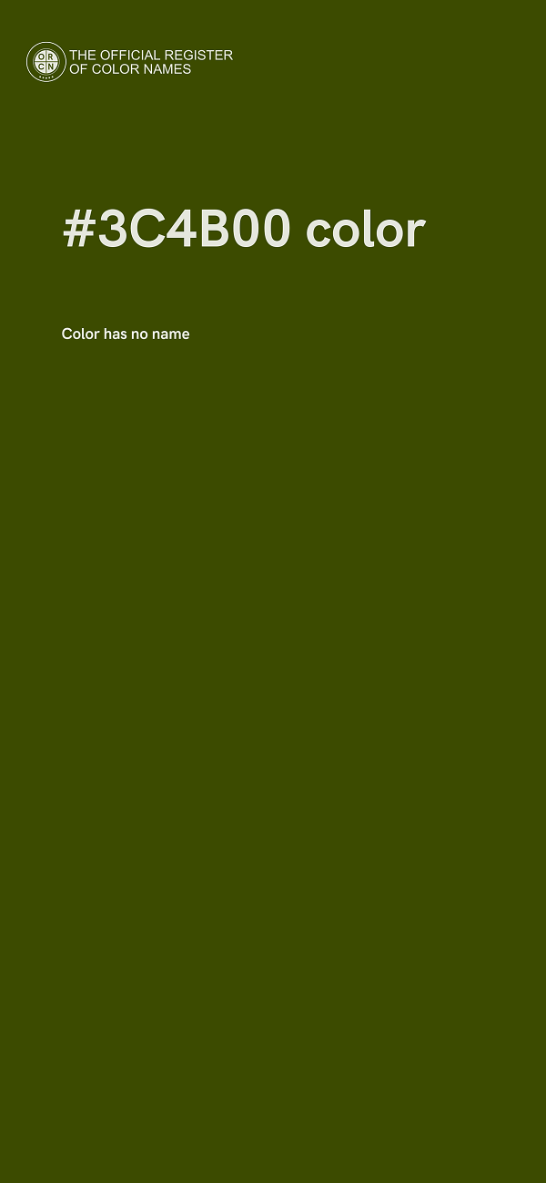 #3C4B00 color image