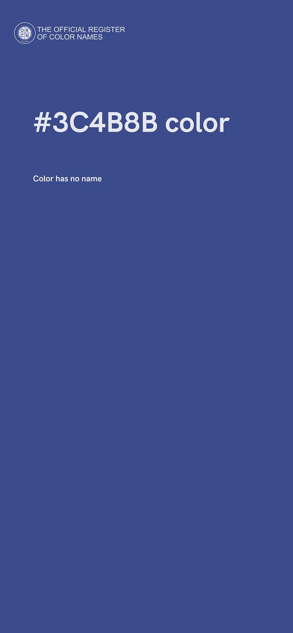#3C4B8B color image