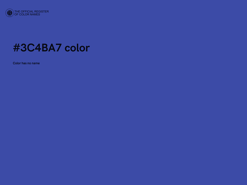 #3C4BA7 color image