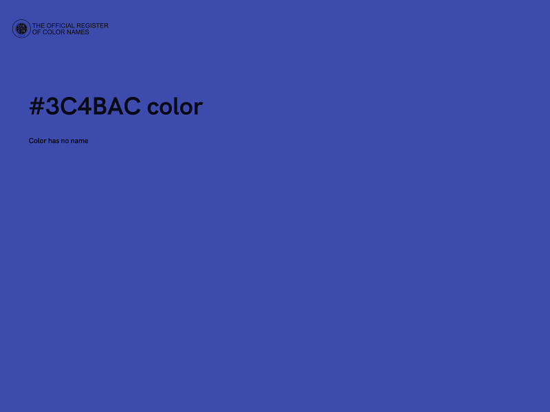 #3C4BAC color image