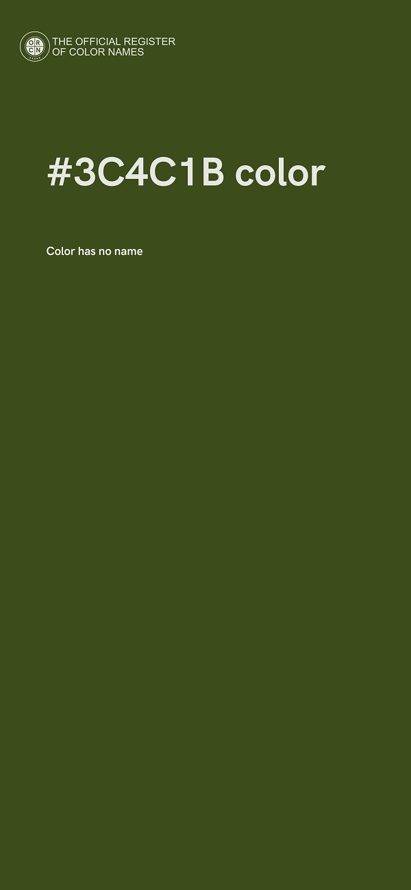 #3C4C1B color image