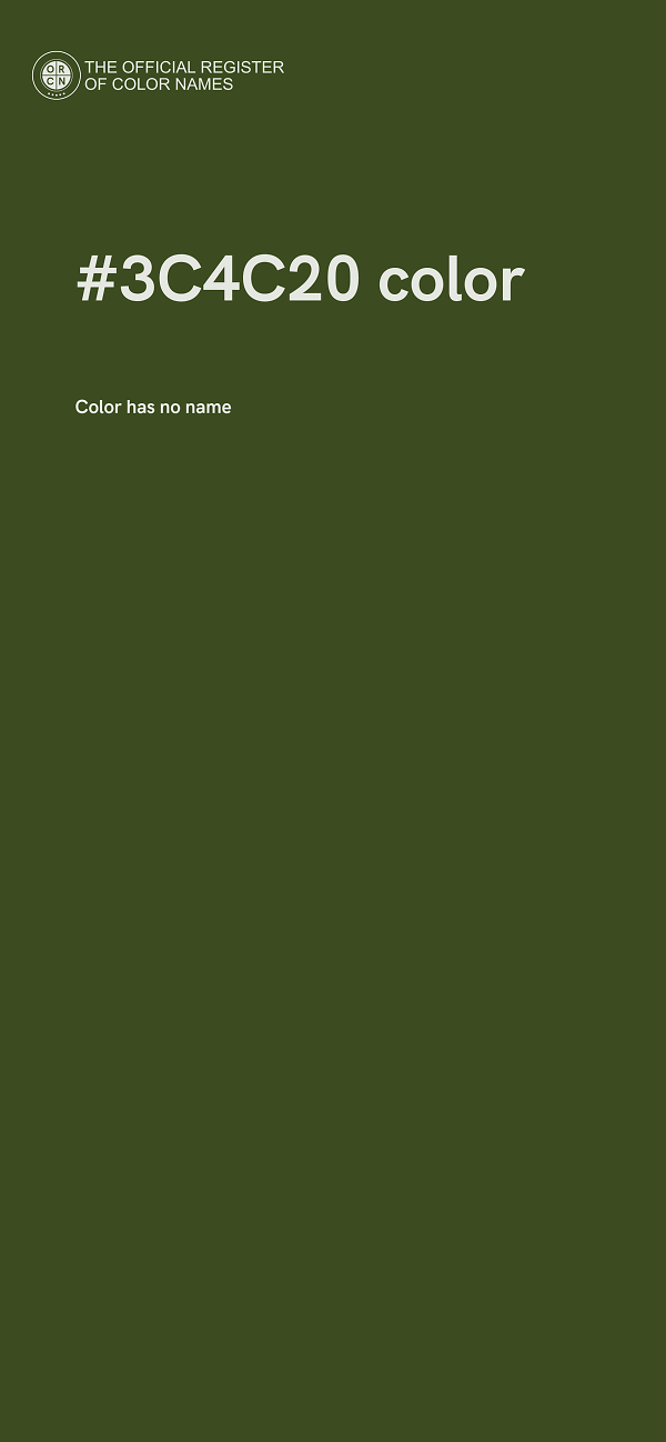 #3C4C20 color image
