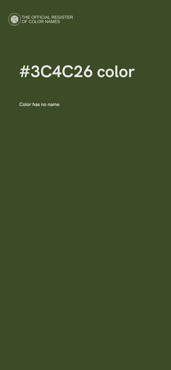 #3C4C26 color image
