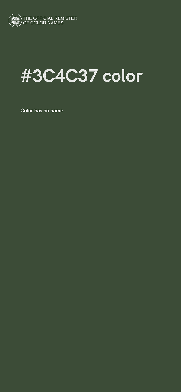 #3C4C37 color image