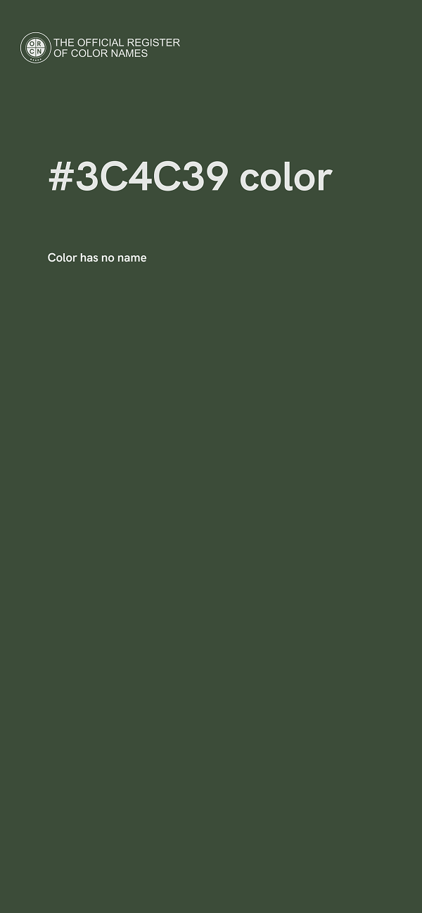 #3C4C39 color image