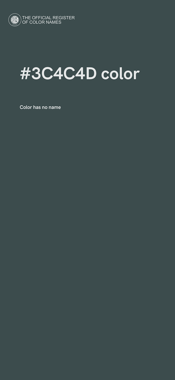 #3C4C4D color image