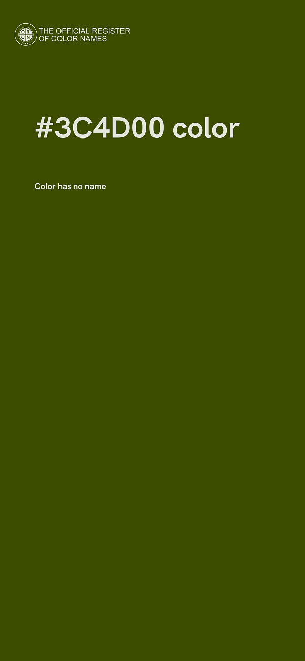 #3C4D00 color image