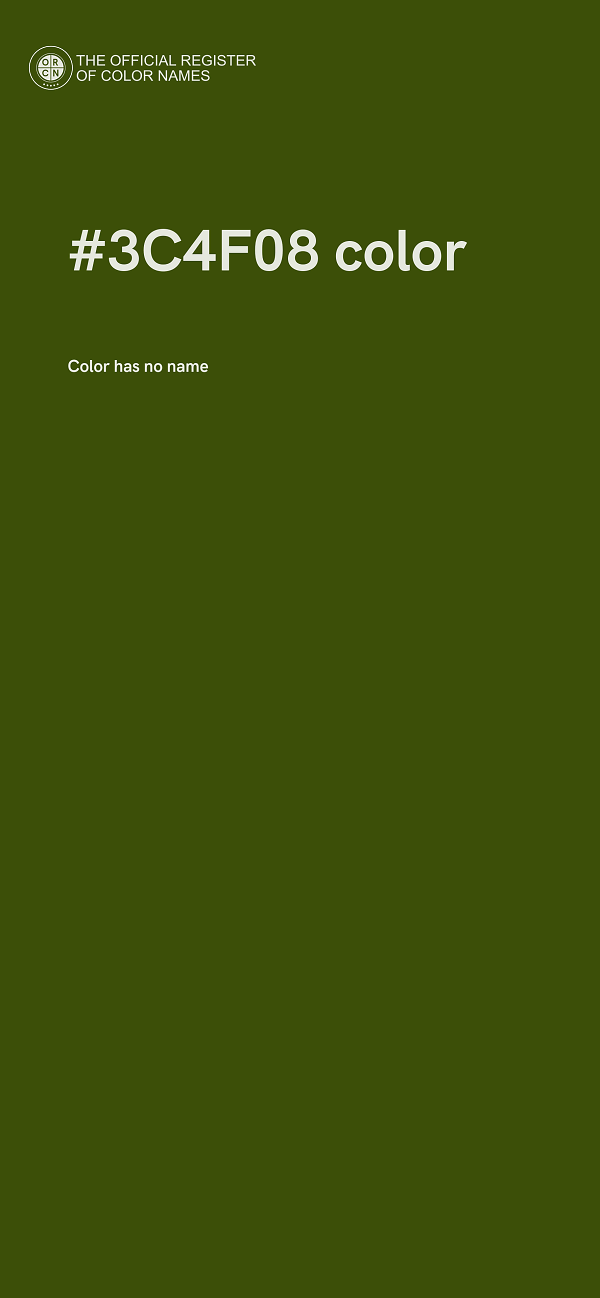 #3C4F08 color image