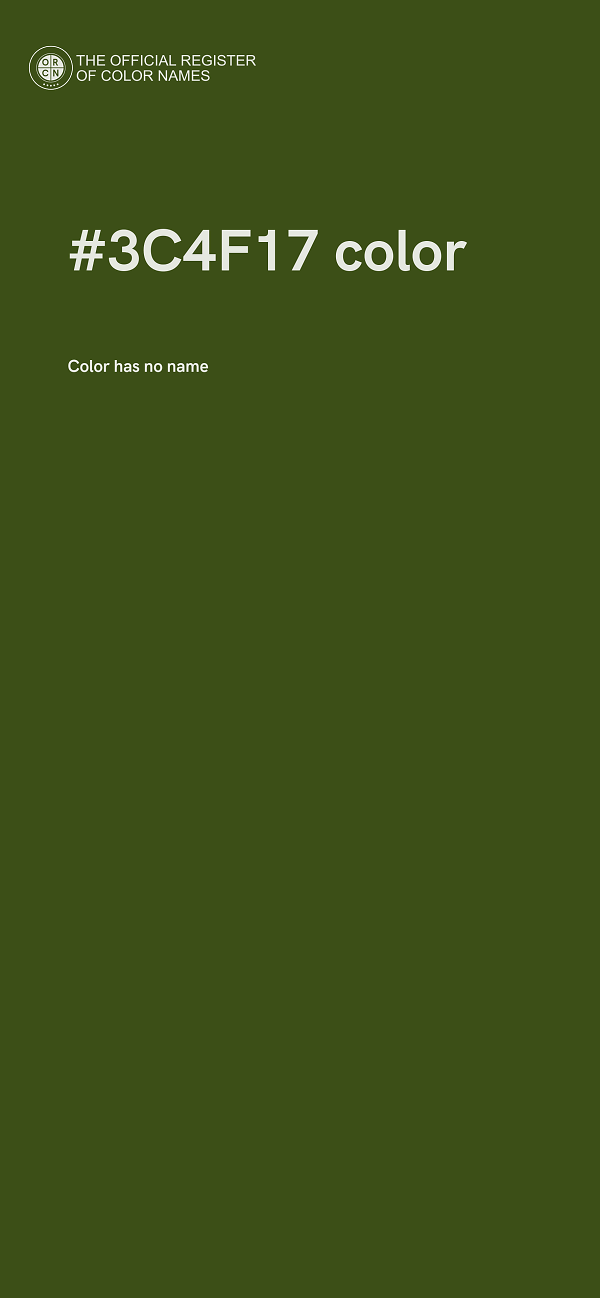 #3C4F17 color image