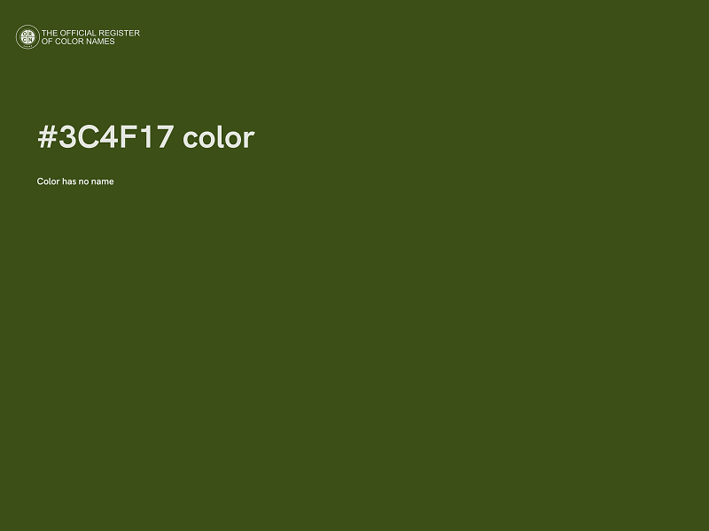 #3C4F17 color image