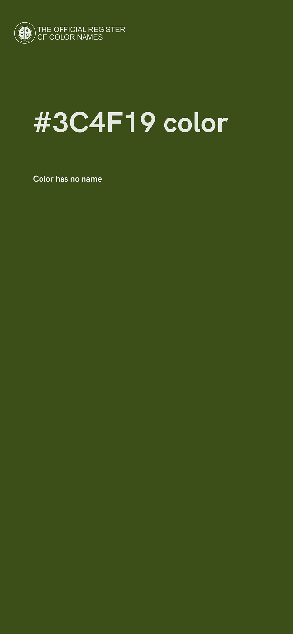 #3C4F19 color image
