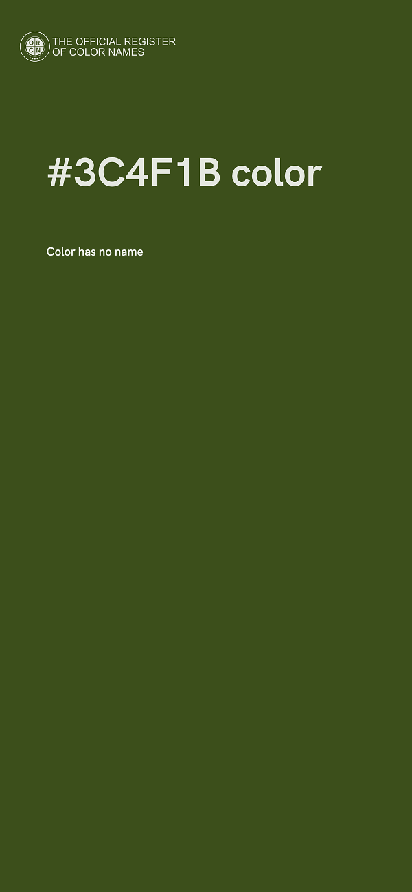 #3C4F1B color image
