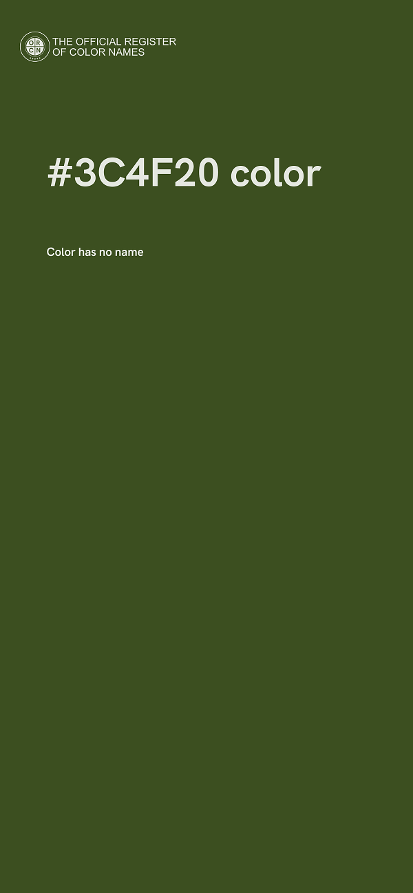 #3C4F20 color image