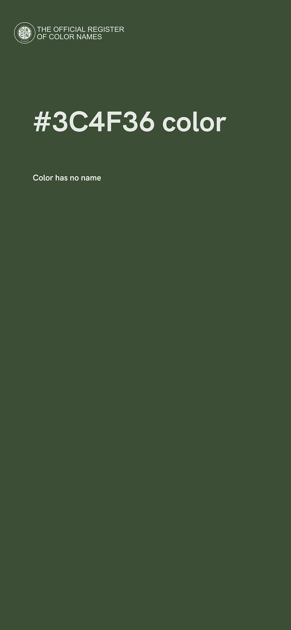 #3C4F36 color image