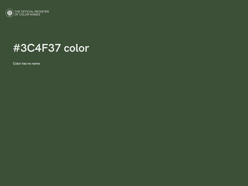 #3C4F37 color image