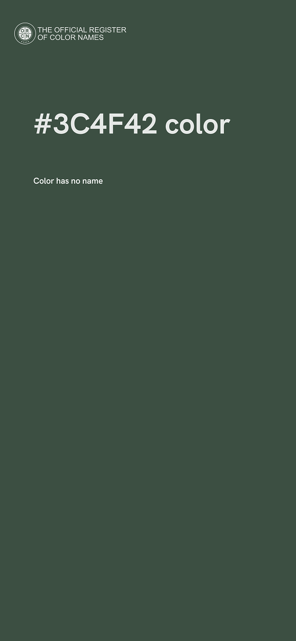 #3C4F42 color image