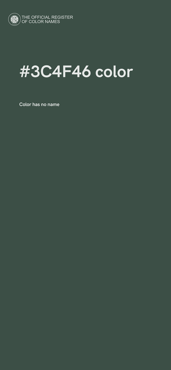 #3C4F46 color image