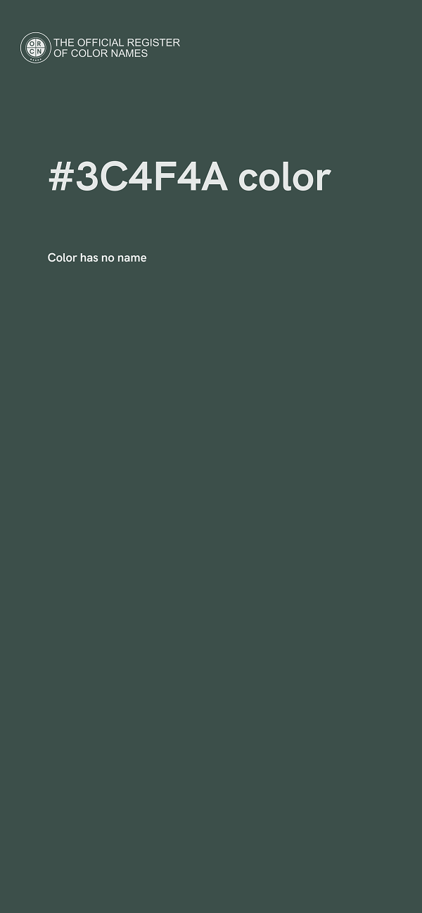 #3C4F4A color image