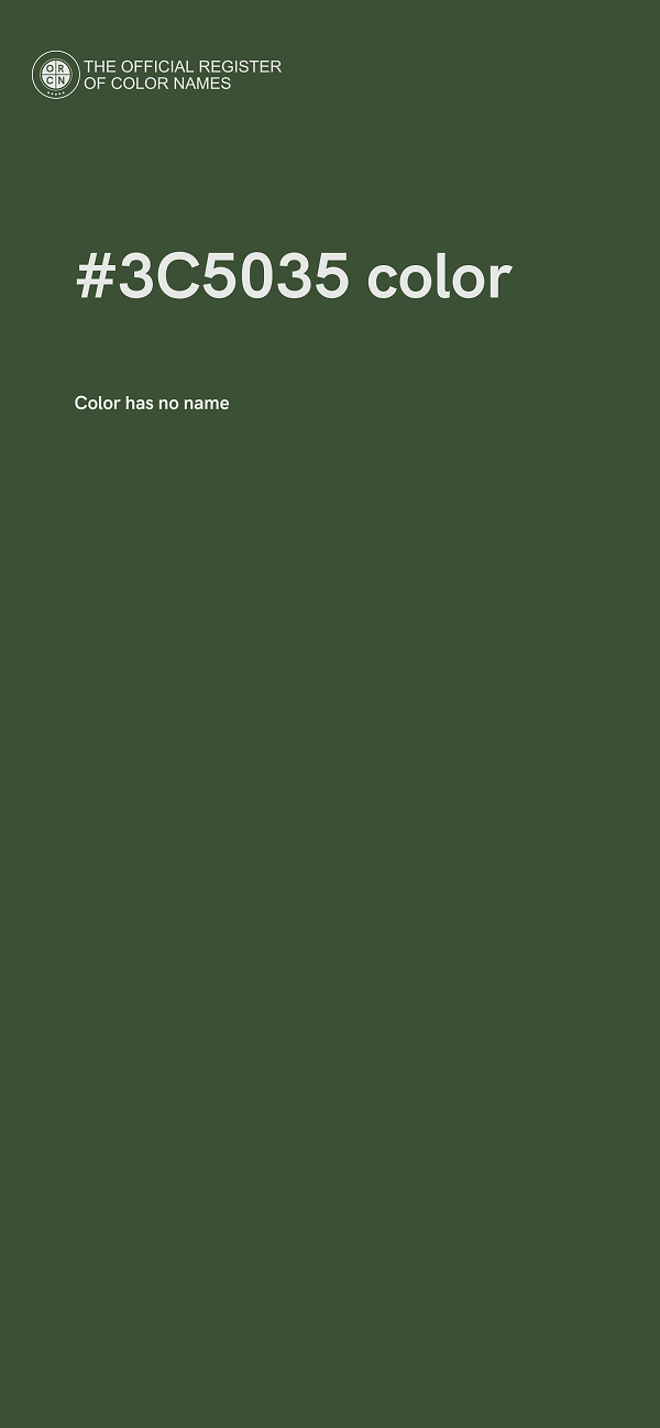 #3C5035 color image