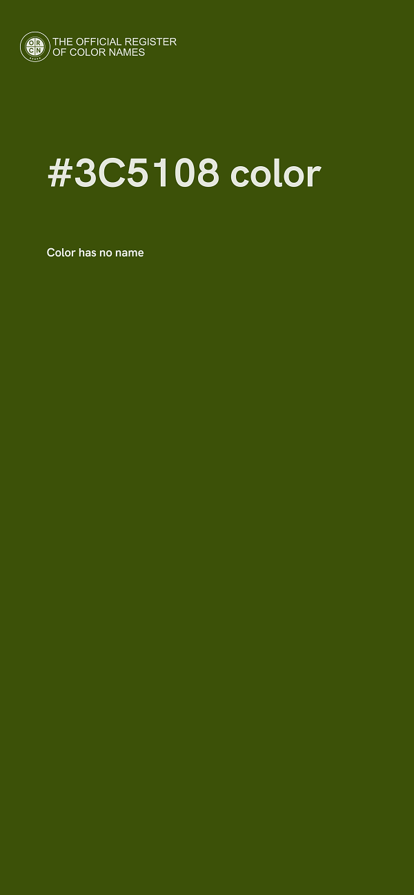 #3C5108 color image