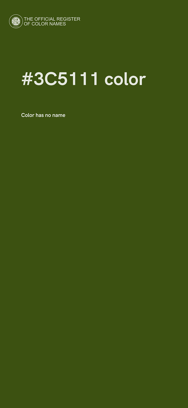 #3C5111 color image