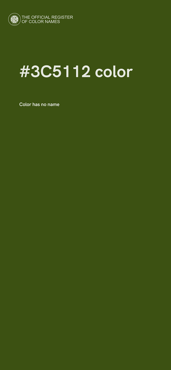 #3C5112 color image