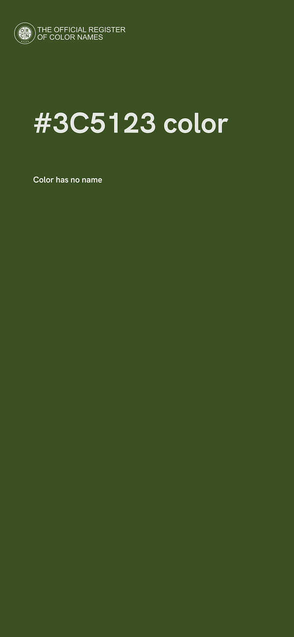 #3C5123 color image