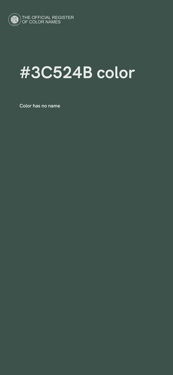 #3C524B color image