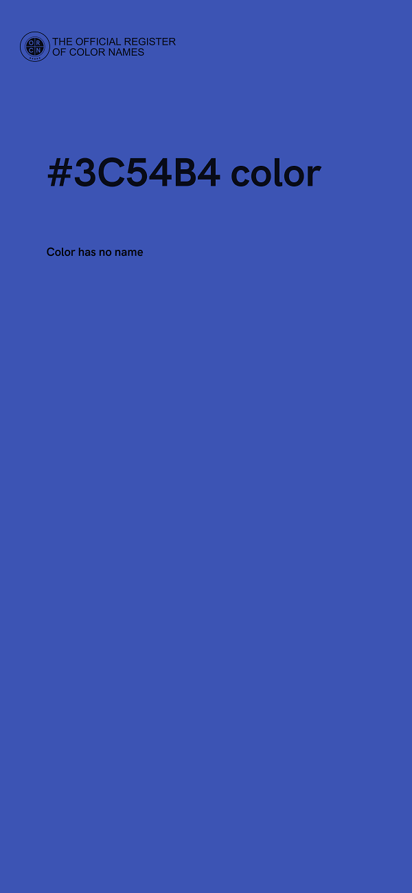 #3C54B4 color image