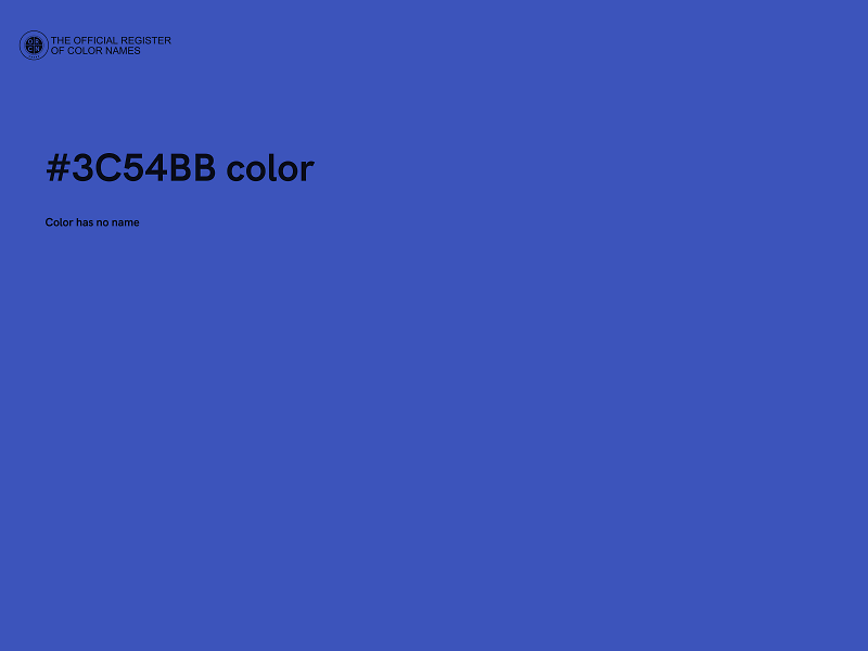 #3C54BB color image