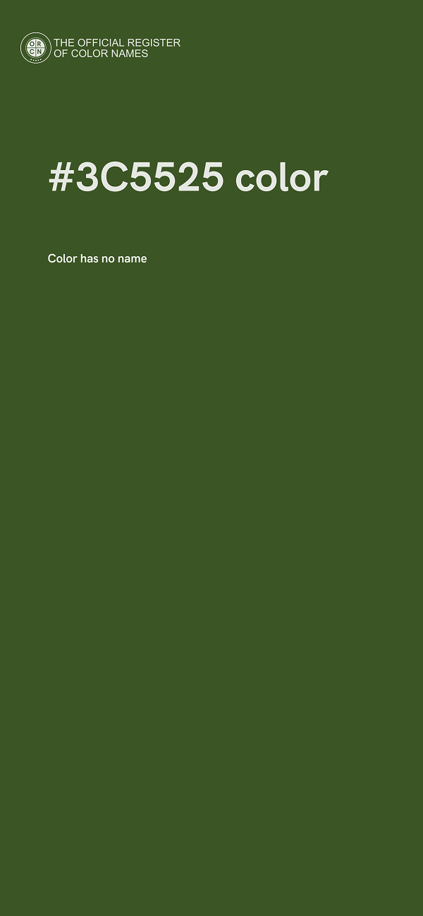 #3C5525 color image