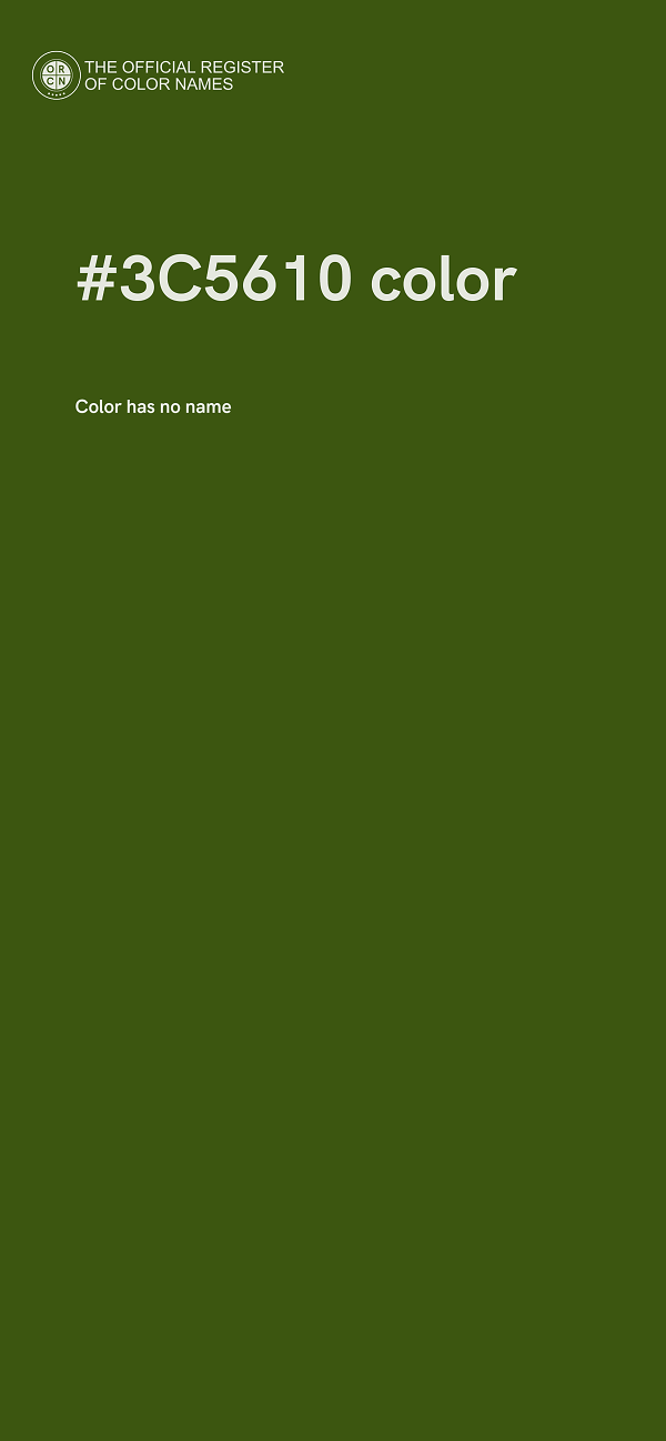 #3C5610 color image